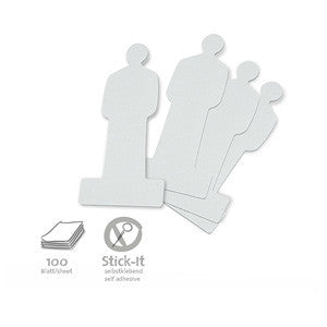 100 Stick-It Cards, people, white